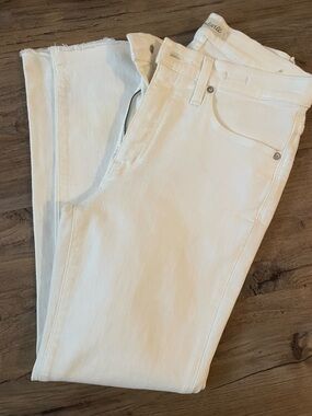 Madewell White Cropped Ankle Jeans